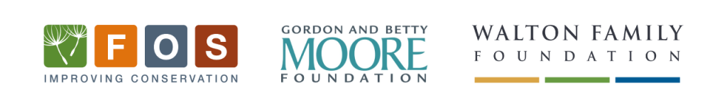 Logos of FOS, Moore Foundation, and Walton Family Foundation