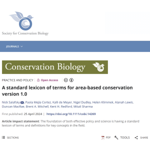 Standard Lexicon for Area-Based Conservation 1.0